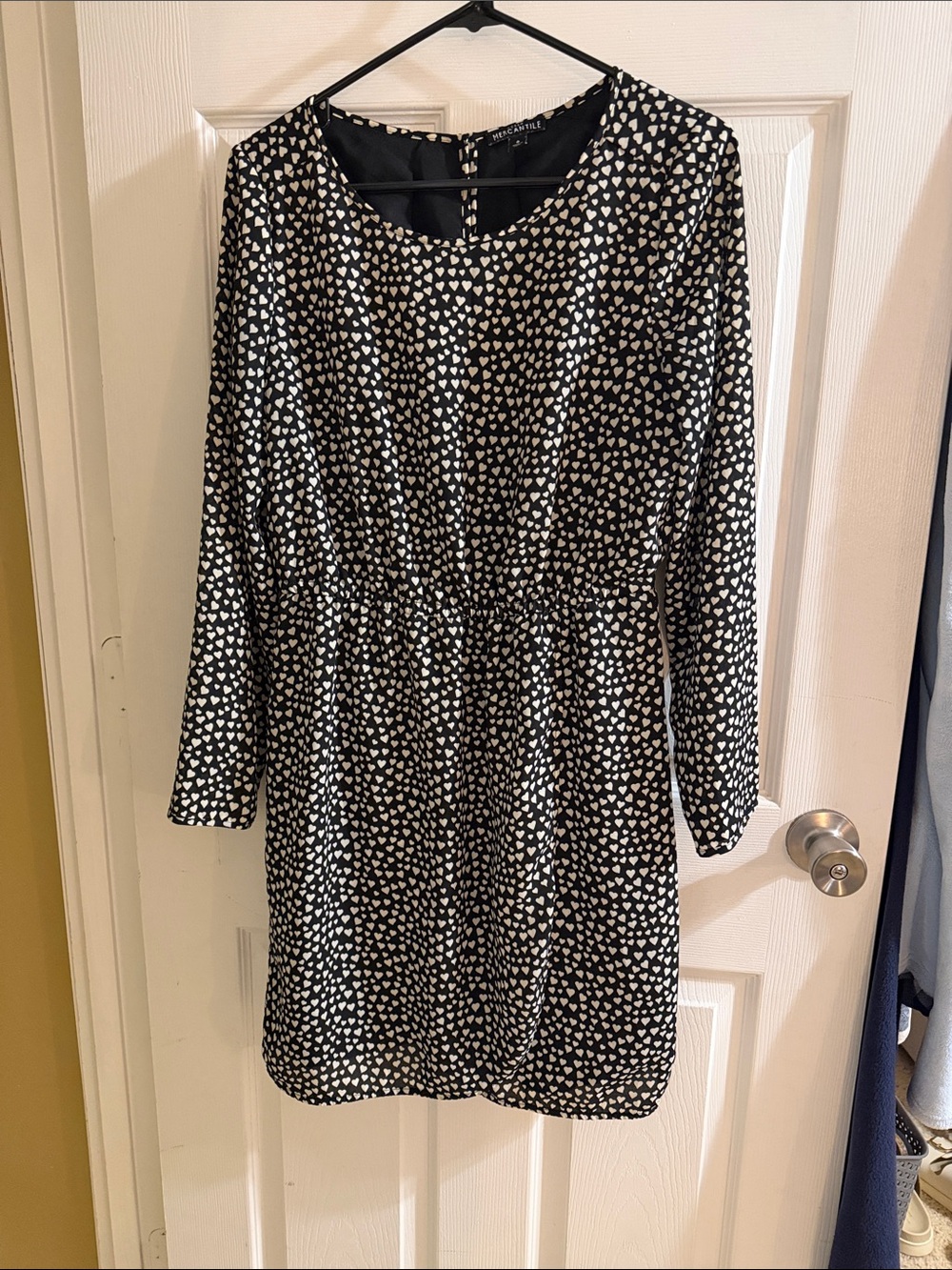 Jcrew black and white heart dress